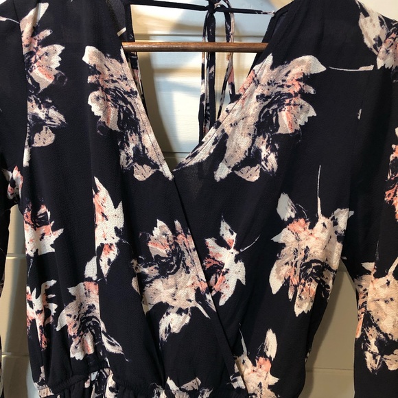 Navy & Floral Romper - Picture 5 of 5